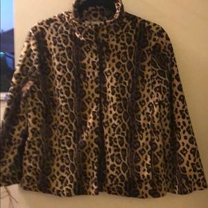 Vintage style Cheetah print short swing style coat